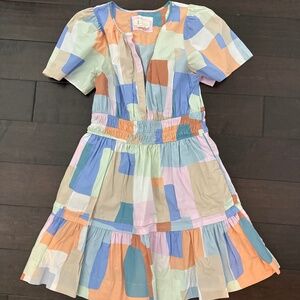 Anthropologie Somerset Dress in fun geometric print. Sz M